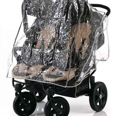 Hauck Kinderwagen-Regenschutzhülle Hauck Regenschutz für Geschwisterwagen, Regenschutz Regenverdeck für Geschwisterwagen