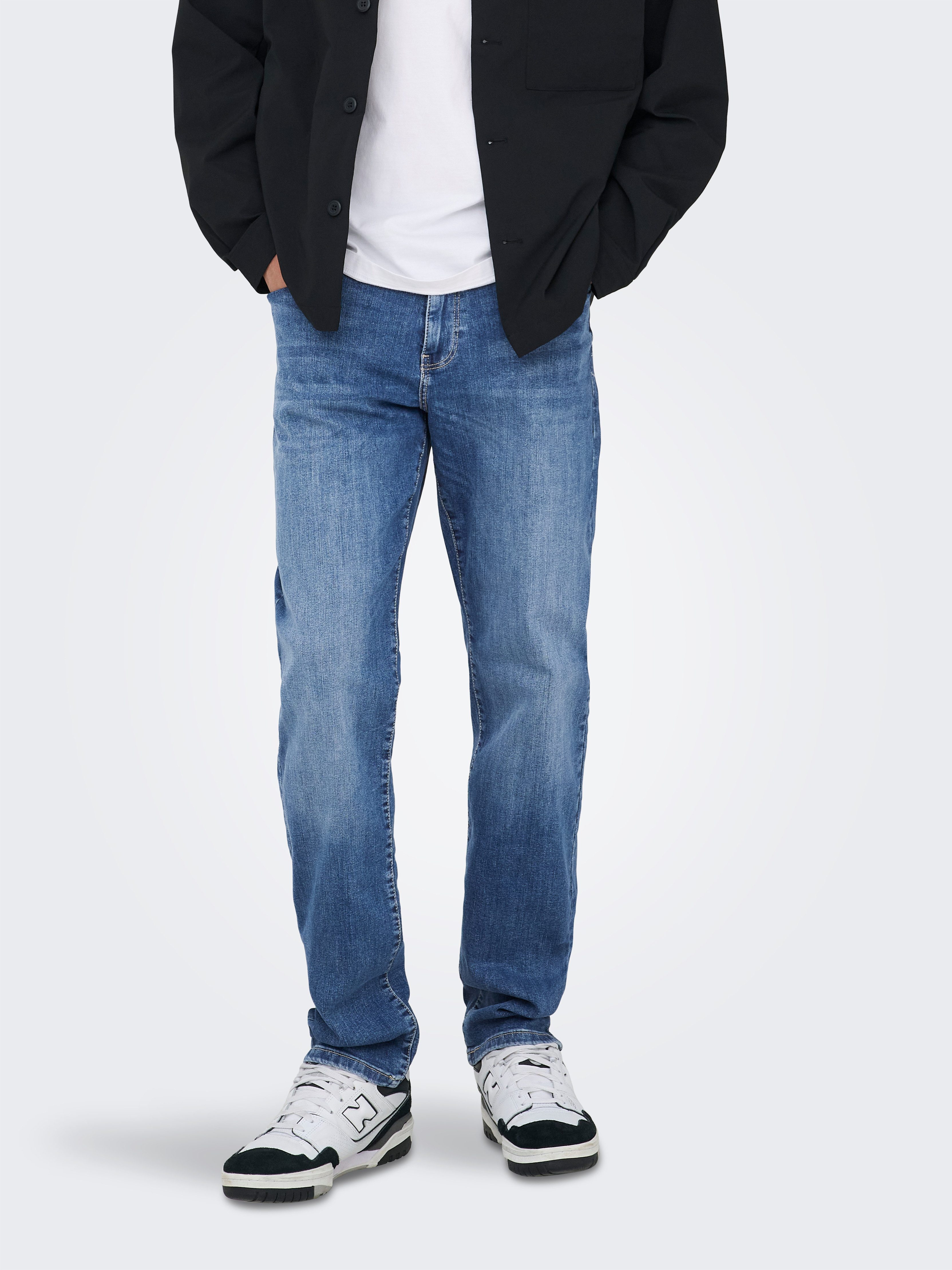 ONLY & SONS Regular-fit-Jeans ONSWEFT REG. MB 6755 MAT DNM NOOS Baumwollmischung, regular fit