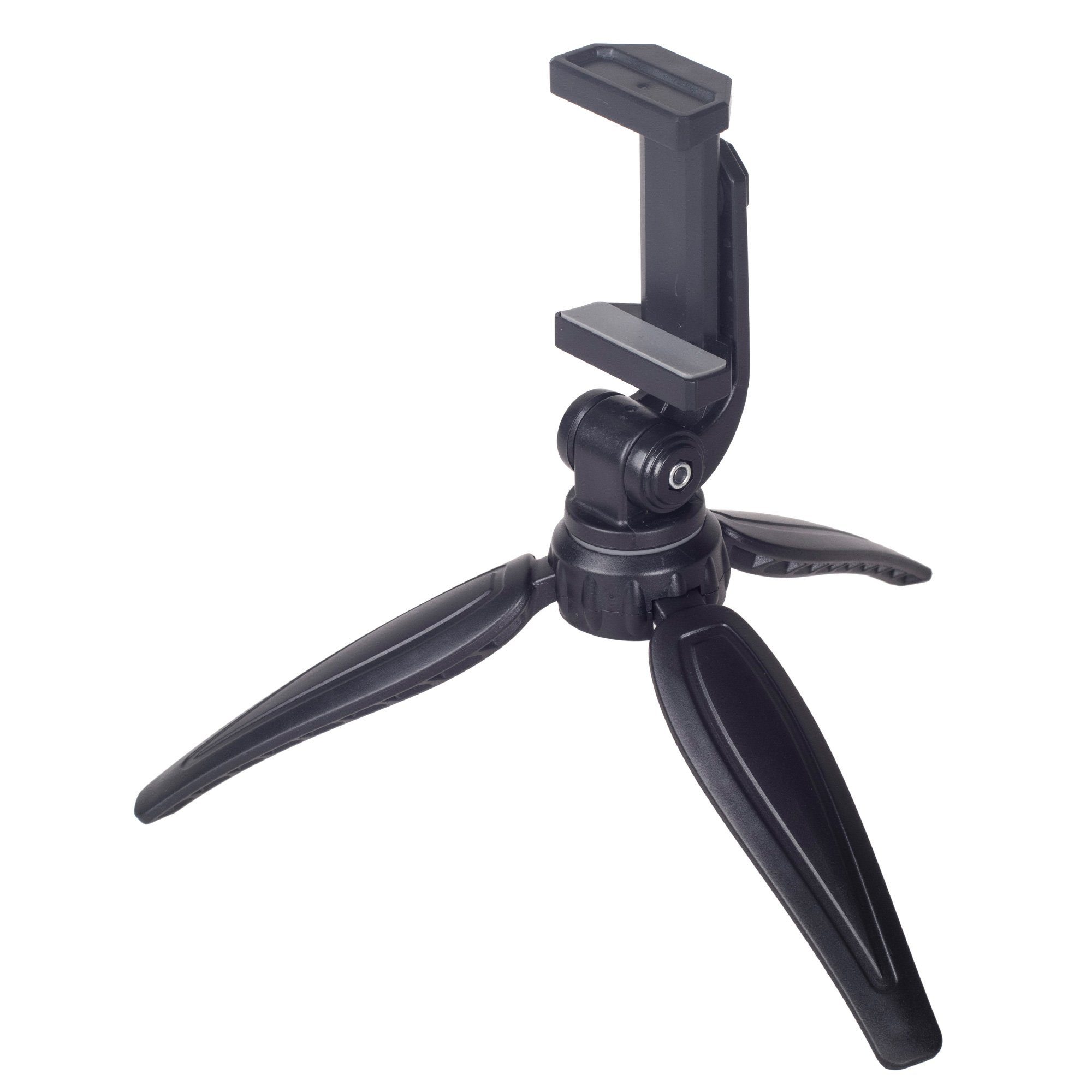 ayex Kompaktes Mini-Tripod mit beweglicher Smartphonehalterung bis 7 Zoll Ministativ