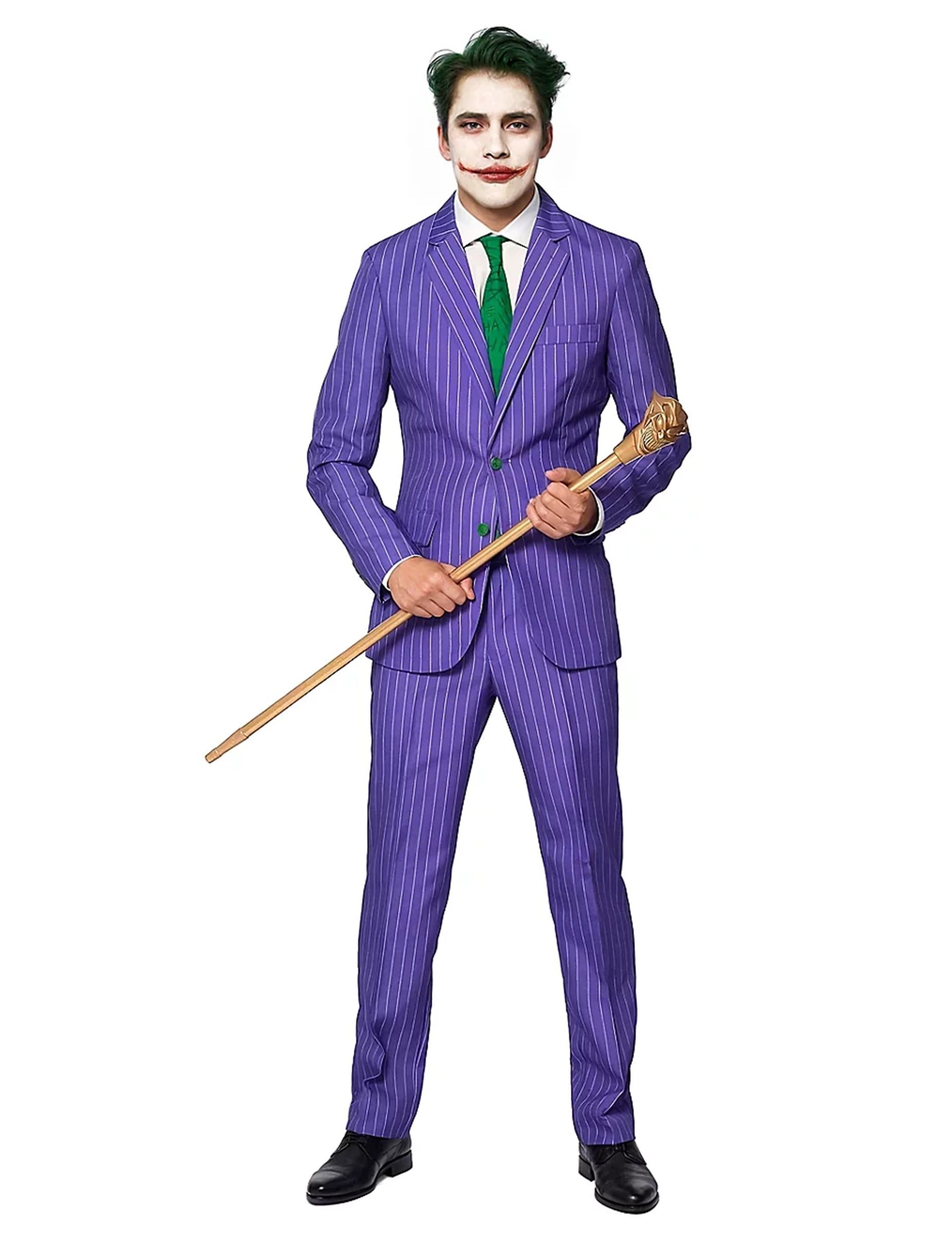 Opposuits Kostüm Mr. Joker-Herrenanzug Suitmeister violett-grün