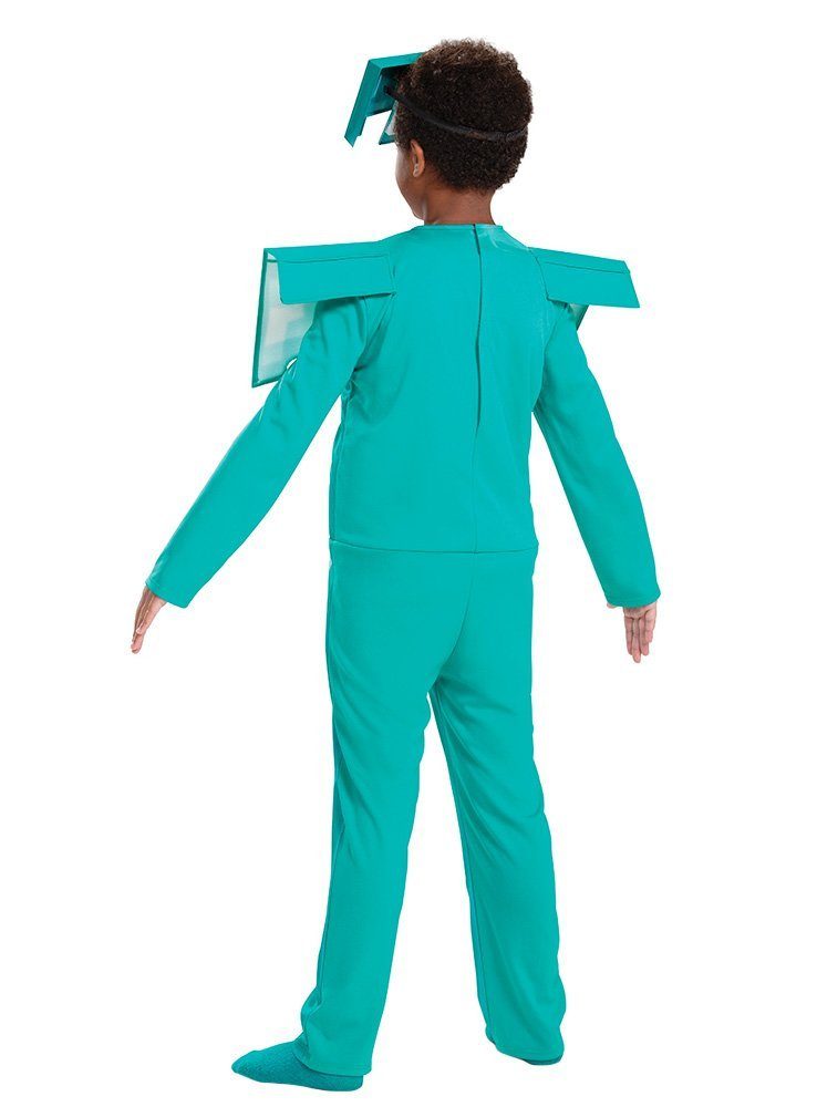 Metamorph Kostüm Minecraft - Diamantrüstung Kostüm für Kinder, Das Kostüm für mehr Pixel im Real Life!