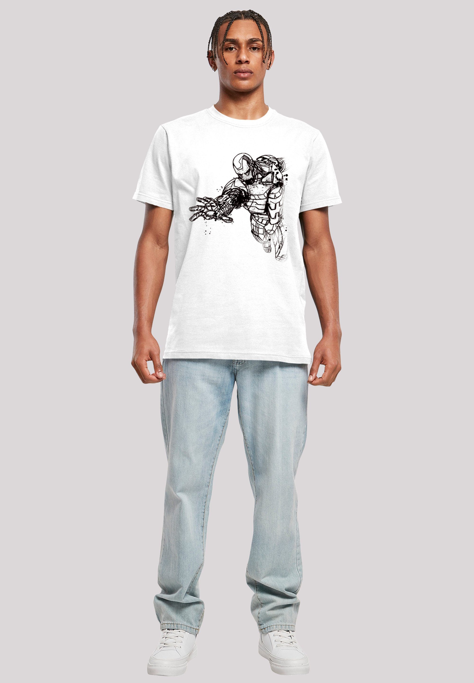 Print Avengers Man 'Marvel Line' T-Shirt Mono Iron F4NT4STIC