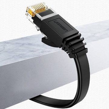 UGREEN Flat RJ45 LAN Ethernet Kabel Cat. 6 flaches Netzwerkkabel 1000 Mbps LAN-Kabel, (50 cm)