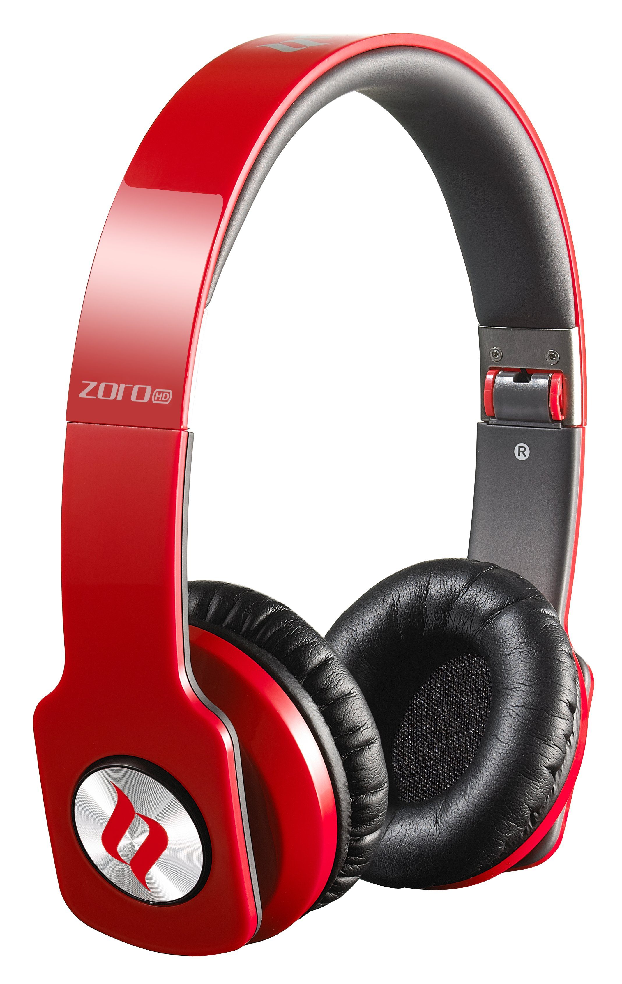 Poppstar Noontec Kopfhörer Zoro On-Ear-Kopfhörer (kabelgebunden, Kopfhörer Zoro HD MF3120(S) mit Flachkabel) Rot