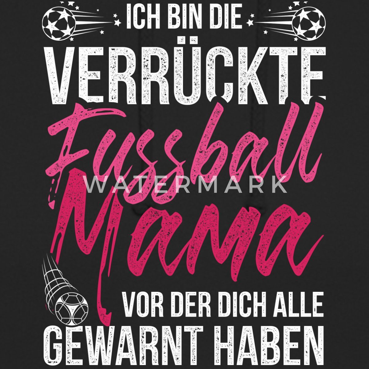 Spreadshirt Hoodie Achtung Verrückte Fußballmama Lustiger Fußballspruch Unisex Hoodie (1-tlg)