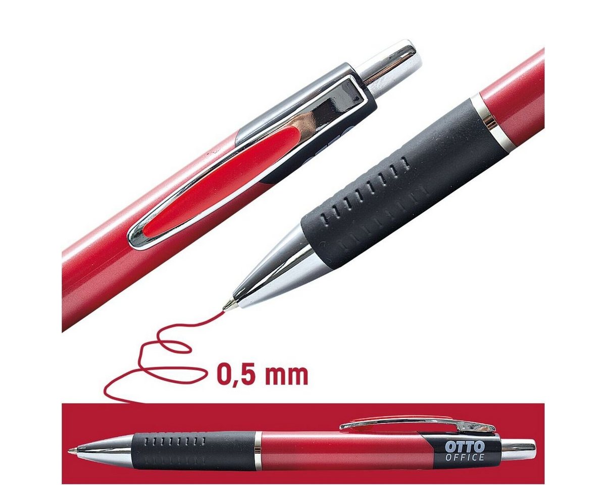 Otto Office Kugelschreiber KS4, mit Druckmechanik und Taschenclip