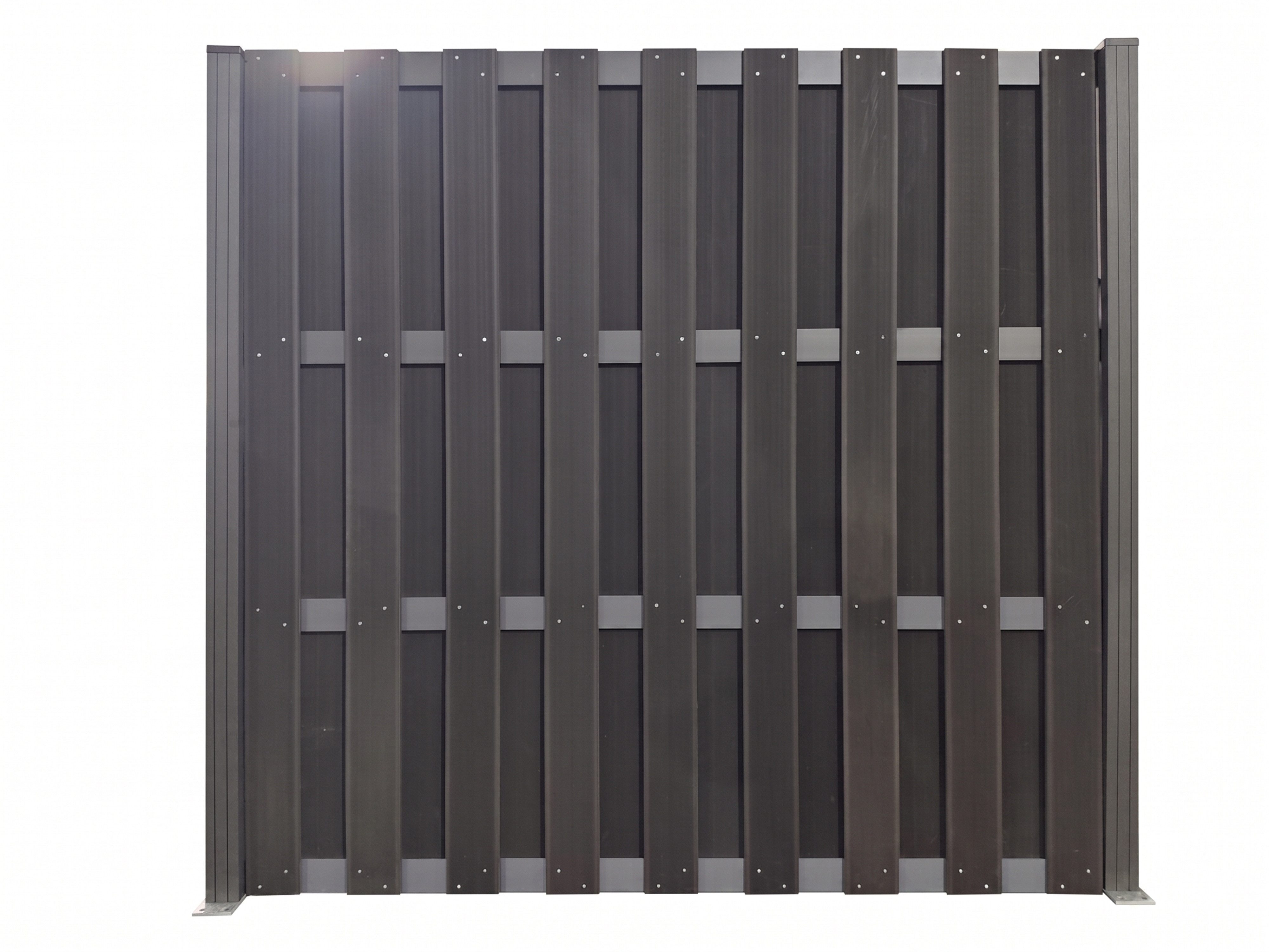 Outgarden Sichtschutzelement Outgarden WPC Sichtschutzzaun WPC Anthrazit blickdicht