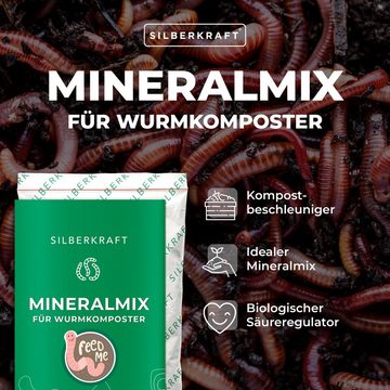 Silberkraft Komposter Wurmfutter / Mineral-Mix, (1 St), für Wurmkomposter und Kompost-Würmer