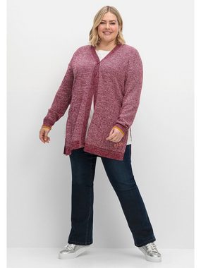 Sheego Longstrickjacke Große Größen aus flauschigem Baumwollmix