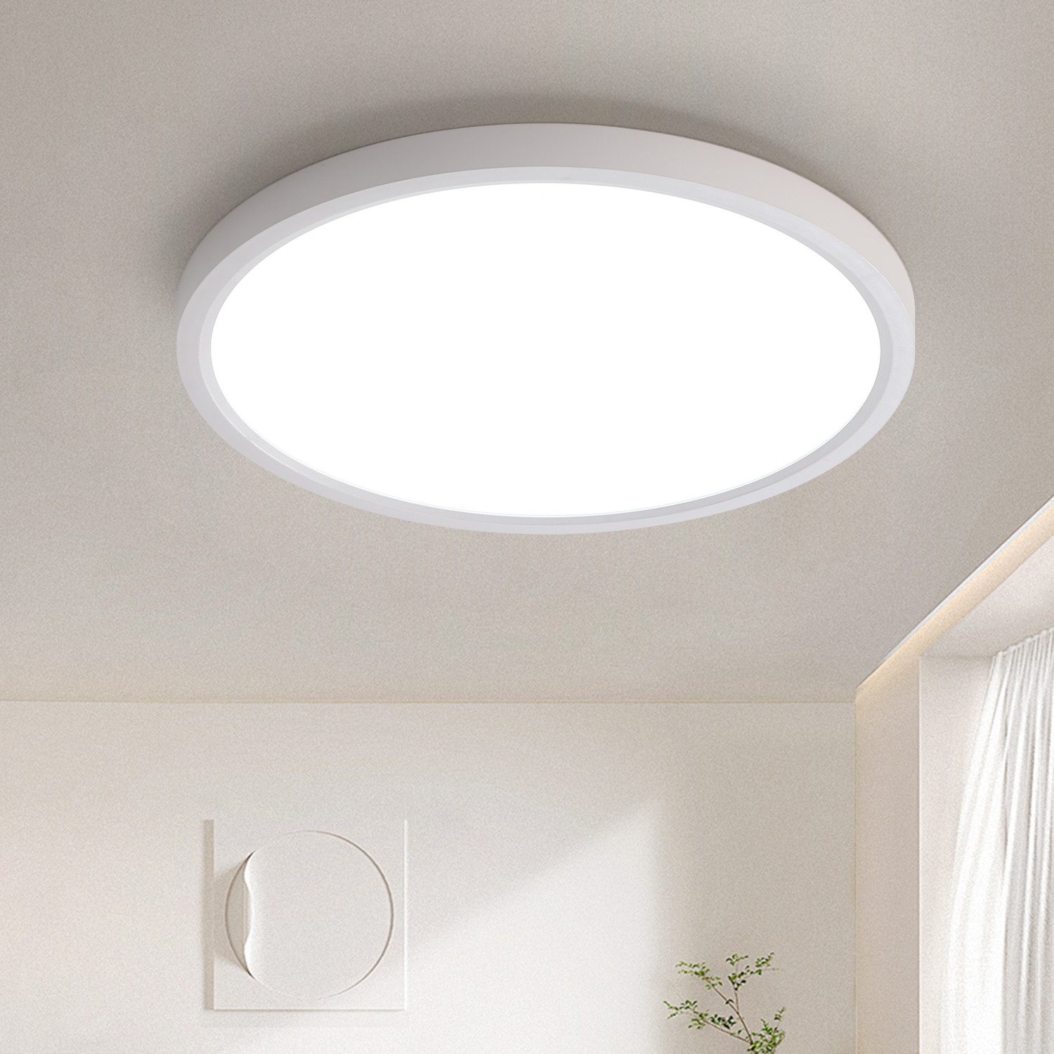 JDONG LED Deckenleuchte Flach Rund Ø23CM/30CM/40CM/50CM/60CM Deckenlampe, R günstig online kaufen