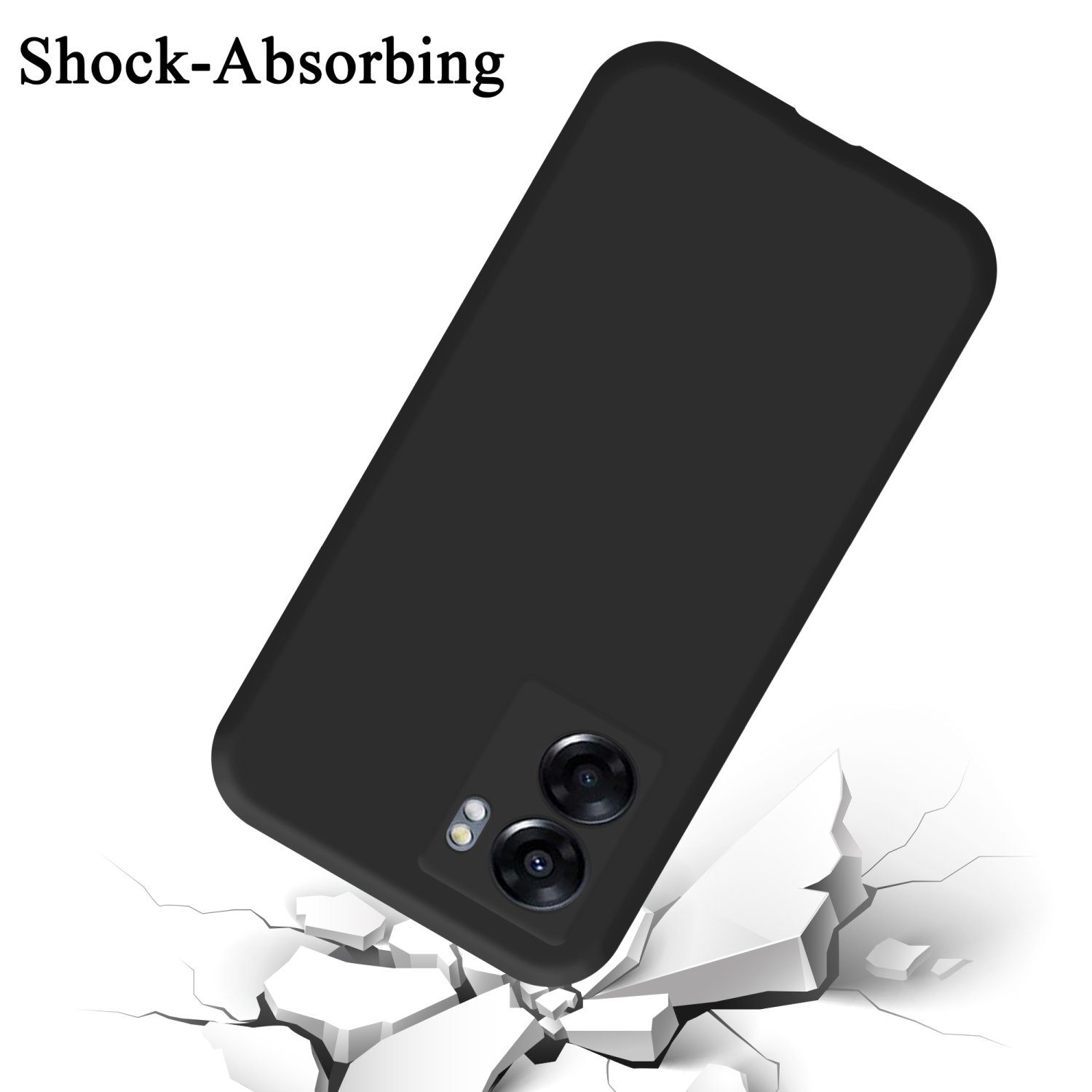 Cadorabo Handyhülle für Oppo A57 5G / Realme V23 Hülle Oppo A57 5G / A77 5G / Realme V23, Flexible Hülle TPU Silikon Schutzhülle Back Cover Case