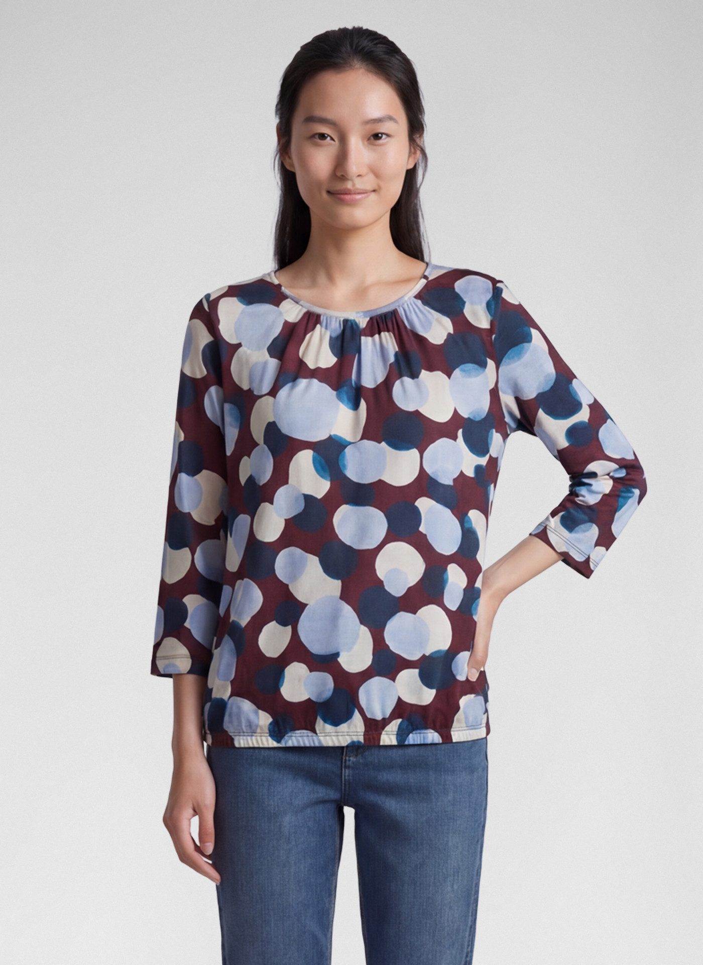 Rabe 3/4-Arm-Shirt mit grafischem Muster
