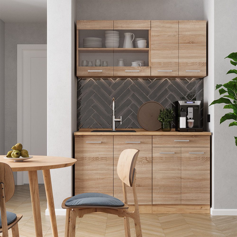 Vicco Unterschrank R-Line, Sonoma, 59.6 x 70.8 cm Möbelfront für den Schubunterschrank (1-St)