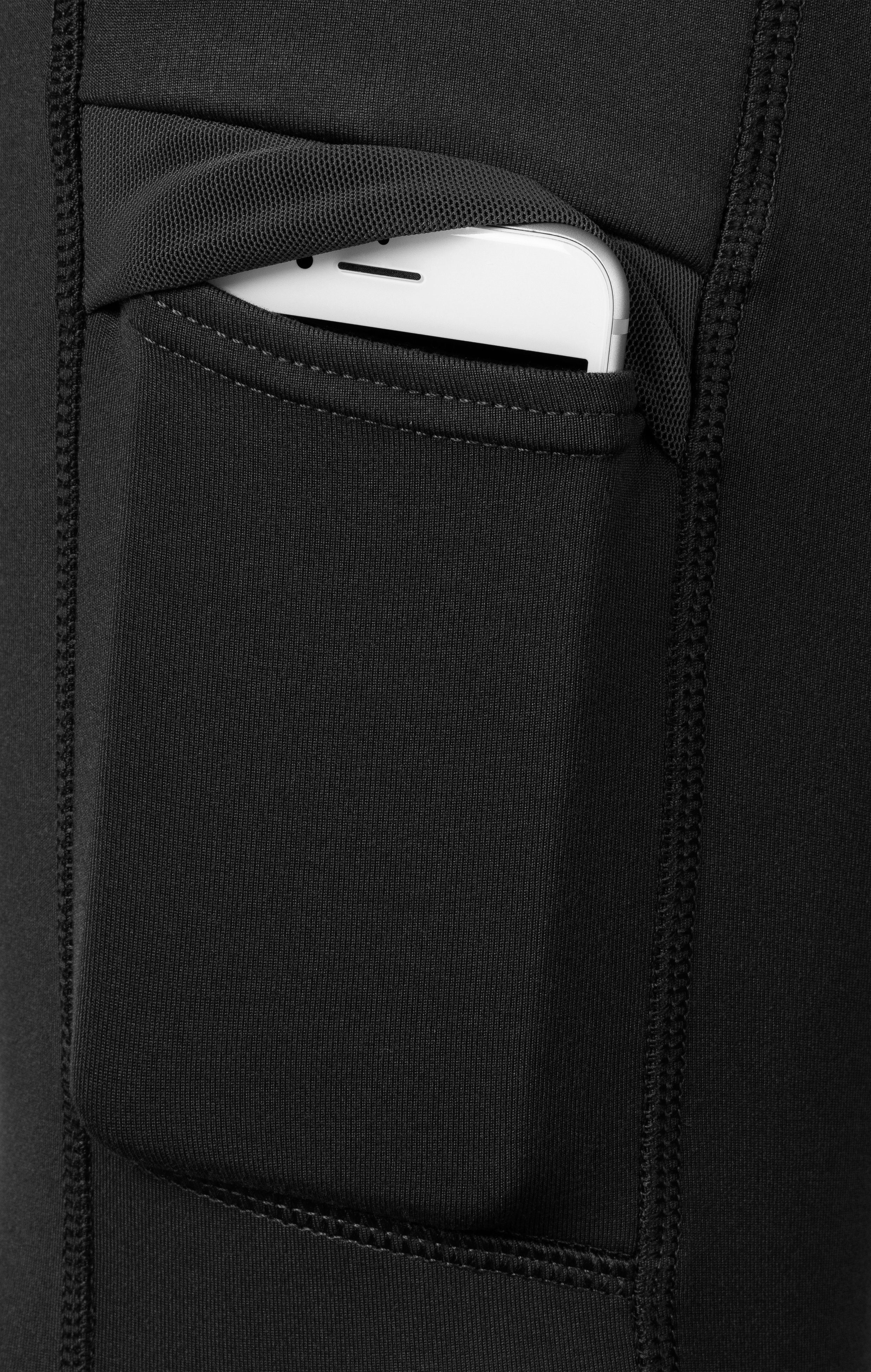 ACTIVE ; schwarz Taschen Thermo-Trekkinghose Leggings LASCANA praktischen Lauftights mit Hybrid
