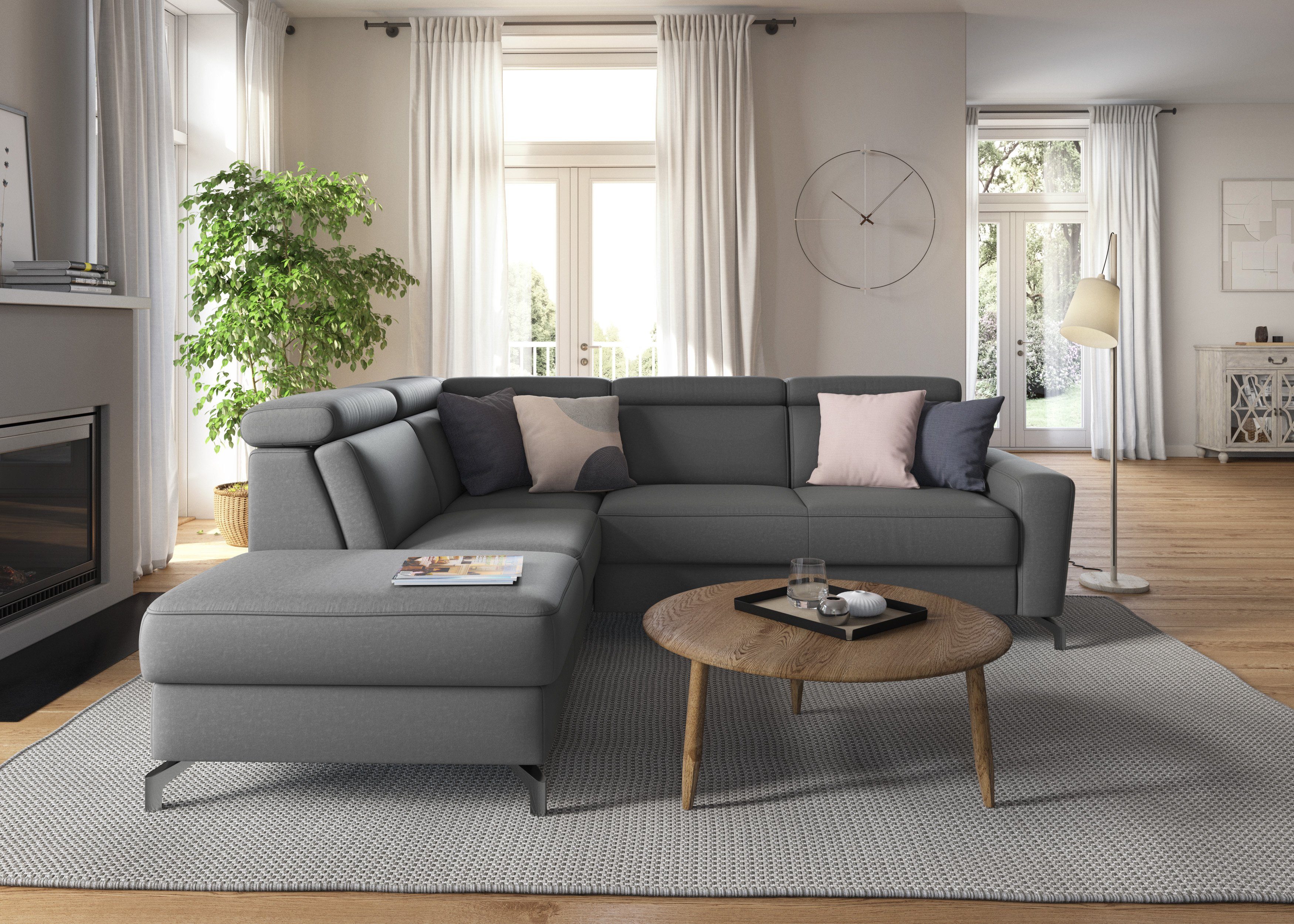 sit&more Ecksofa Scarlett L-Form, inklusive Kopfteilverstellung, günstig online kaufen