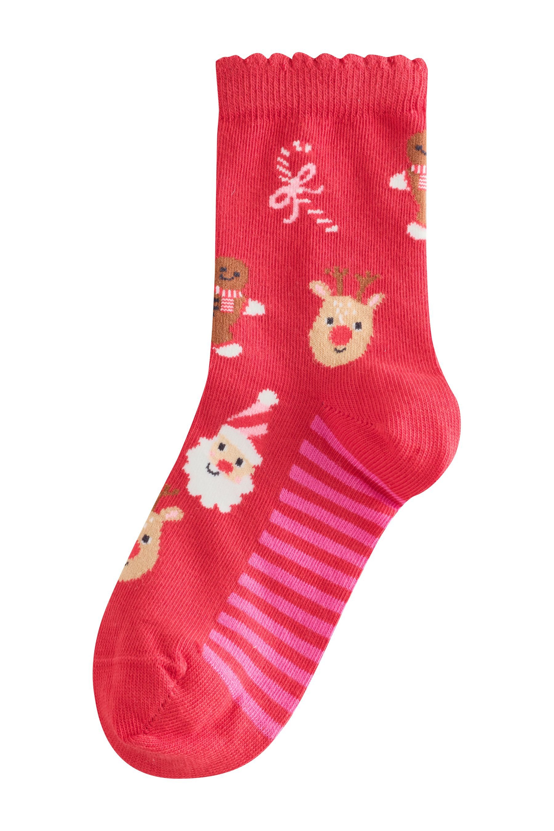 Next Kurzsocken 5er-Pack Söckchen Weihnachtsmotiv mit Baumwolle (5-Paar) – Bild 4 von 5