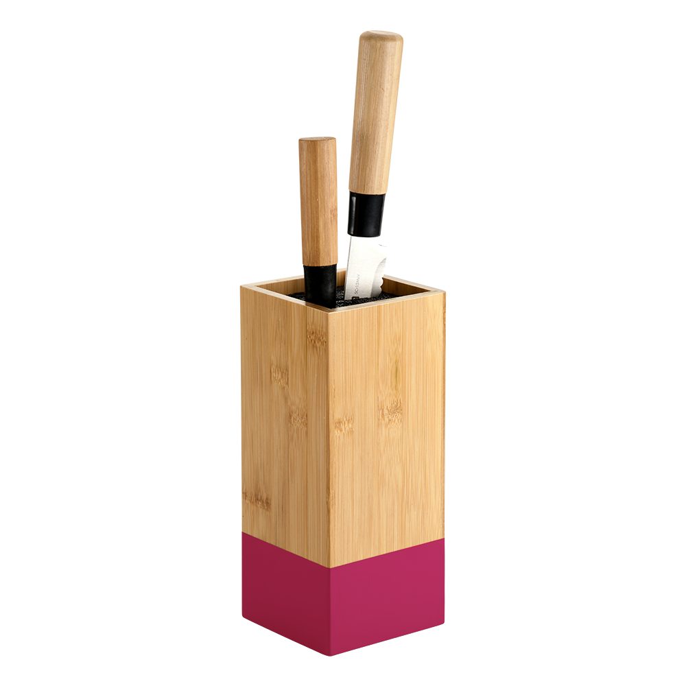 KESPER® Messerblock mit Kunststoffborsten (1tlg), aus FSC®-zertifiziertem Bambus, Höhe ca. 23 cm