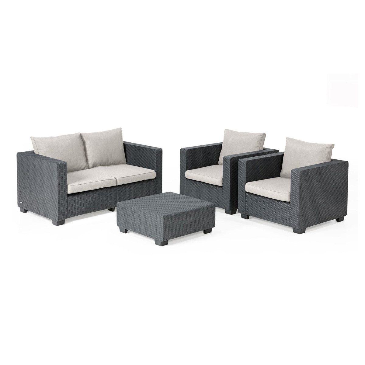 Allibert Gartenlounge-Hocker Salta Gartenhocker wetterfest in günstig online kaufen