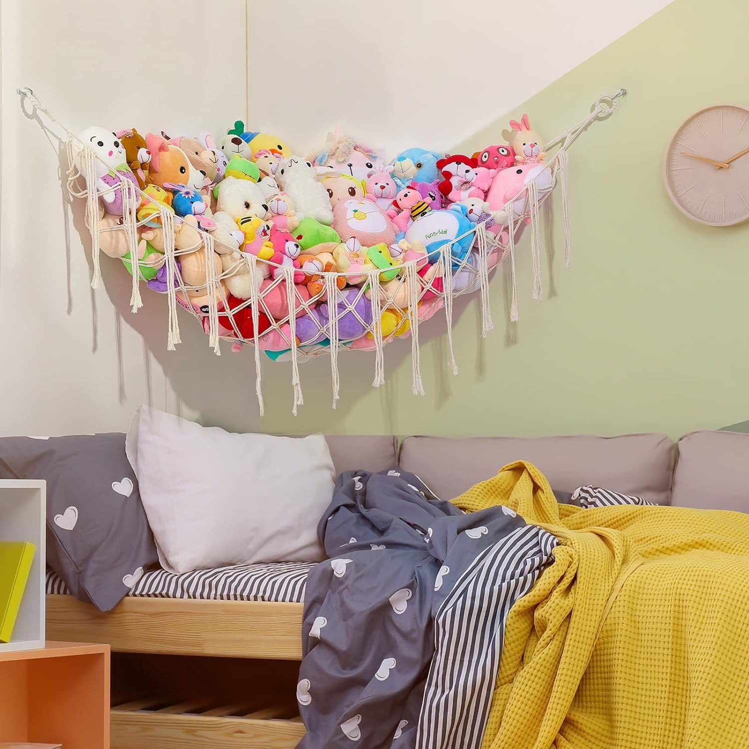 BlingBin Hängekorb Spielzeug Aufbewahrung Kuscheltier Aufbewahrung Netz (1e günstig online kaufen