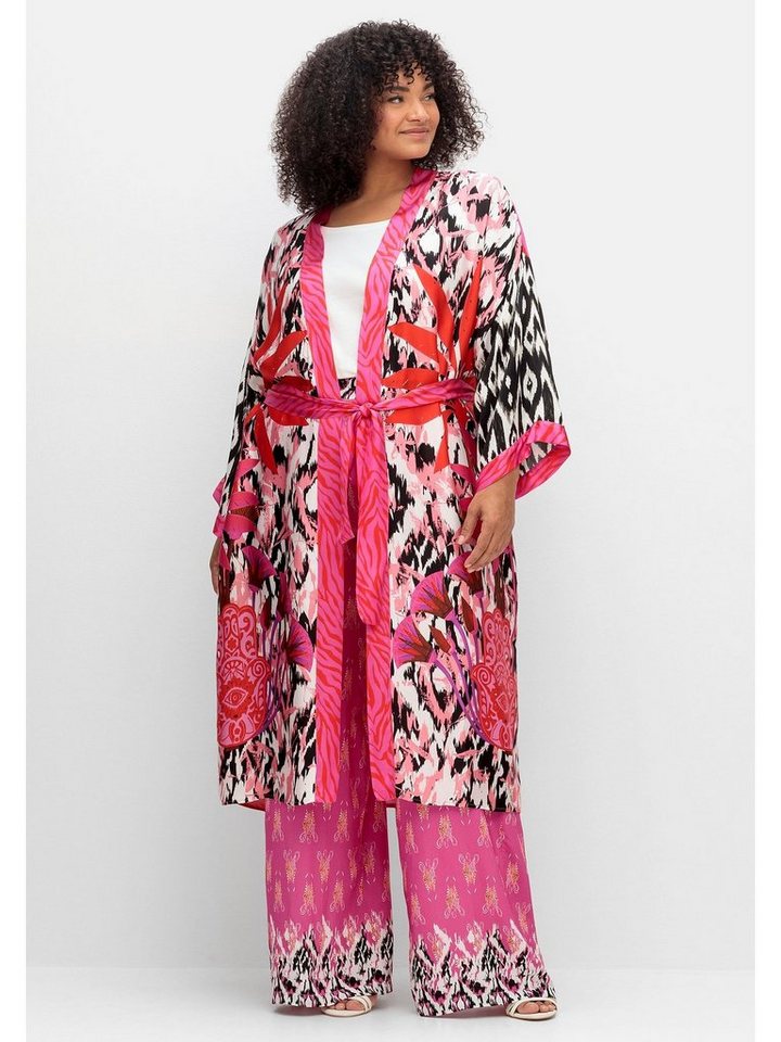 Sheego Longbluse Große Größen in verschlussloser Form, Kimono von sheego  loves miss goodlife