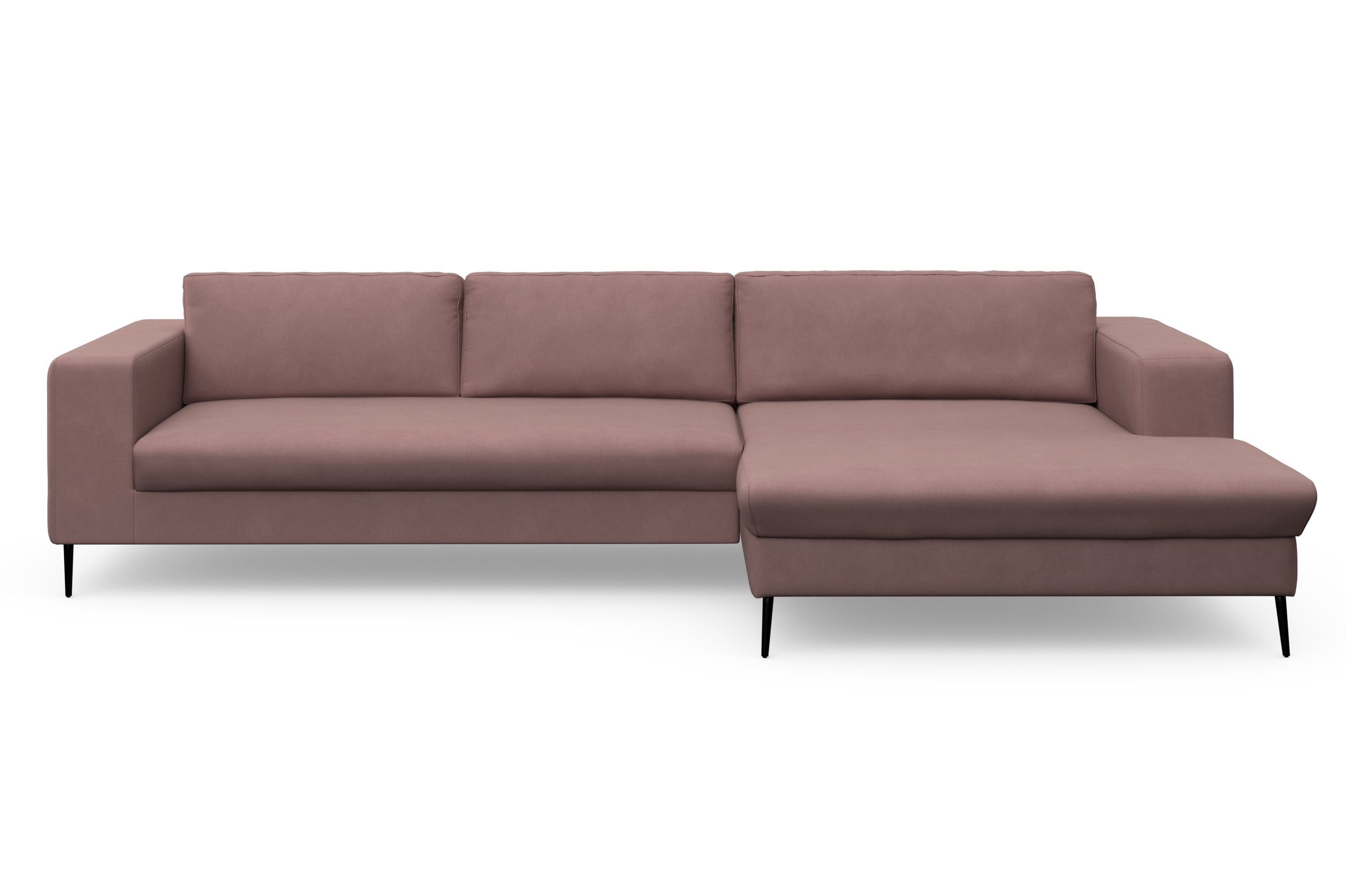 DOMO collection Ecksofa Modica, zeitlos und elegant, L-Form, moderne Optik mit extrabreiter Recamiere, auch in Cord