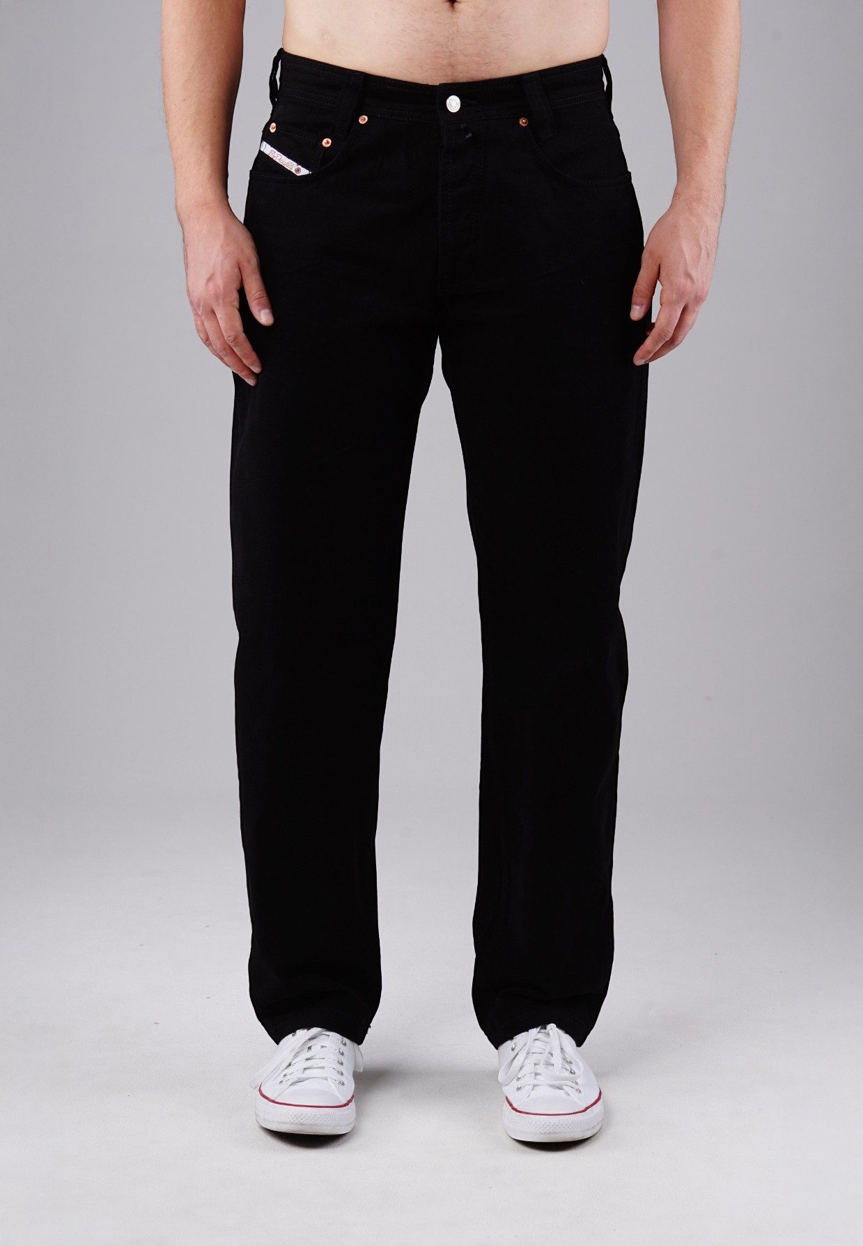 PICALDI Jeans 5-Pocket-Hose Stoffhose Zicco 472 Gabardine Mount Carrot Fit Clean Black (1-tlg) Sommerlicher Gabardine-Stoff