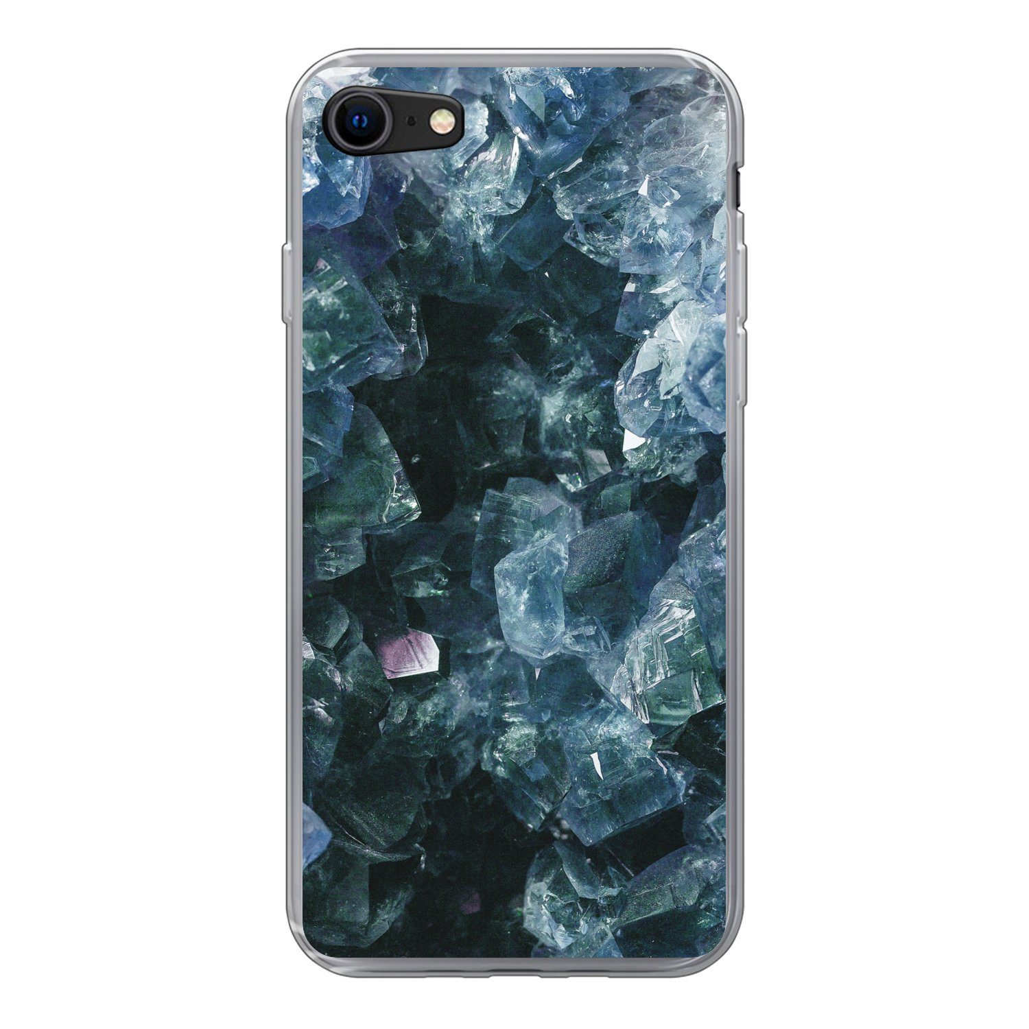 MuchoWow Handyhülle für Apple iPhone 7 Edelsteine und Mineralien - Kristall - Naturstein, Smartphone-Bumper, Print, Handy Schutzhülle Dünn