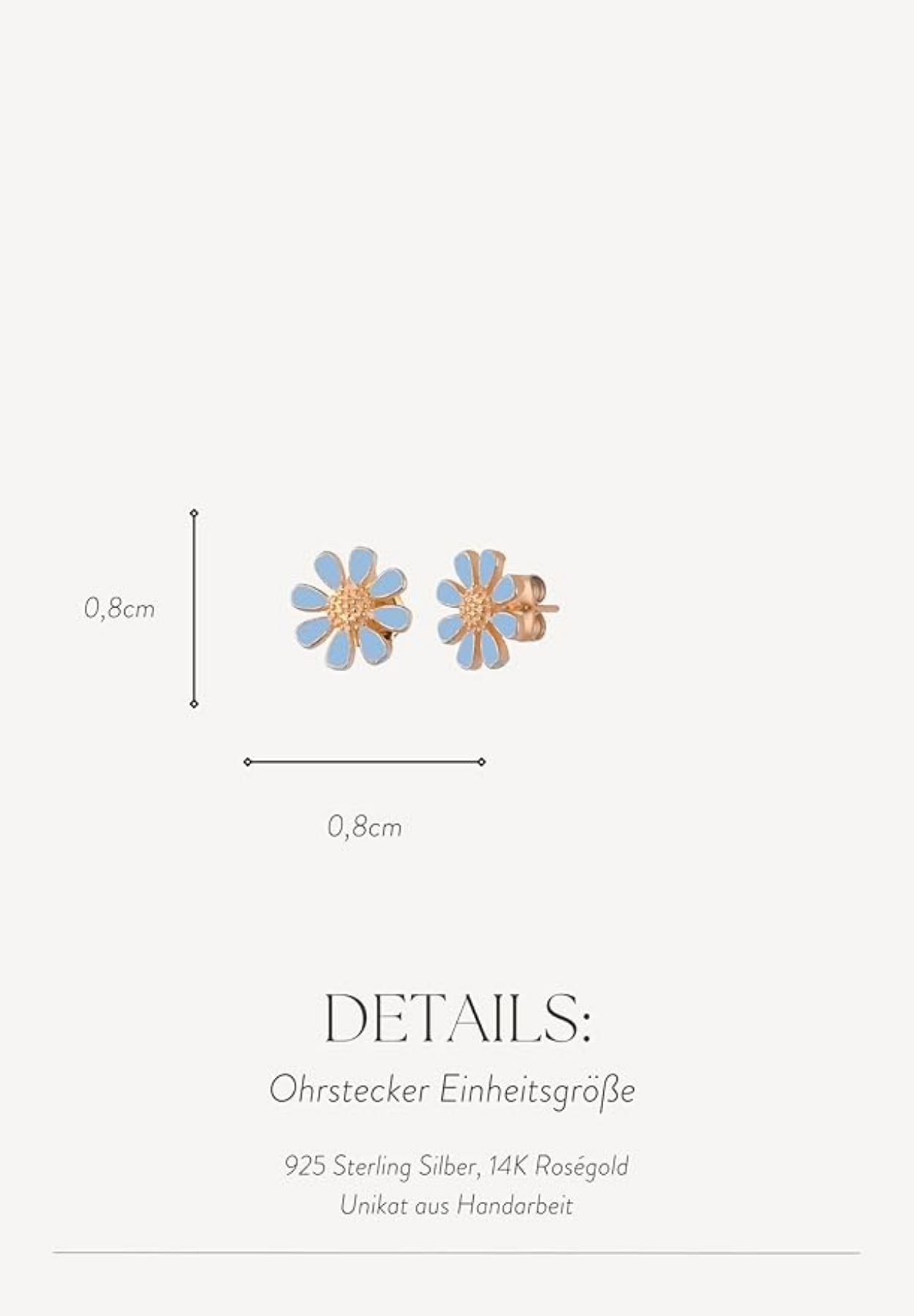 Einzelstück Paar Ohrstecker Ohrstecker 925 Silber Gänseblümchen Ohrringe, 9 günstig online kaufen