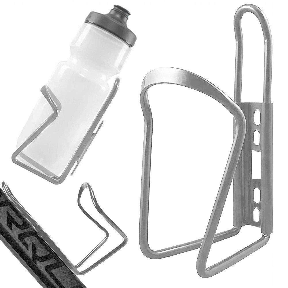 VERK GROUP Fahrrad-Flaschenhalter 2er Fahrrad Flaschenhalter Aluminium Schwarz Silber Universal, (Packung), 2er-Set aus Aluminium, Für Flaschen bis ca. 1,5 Liter