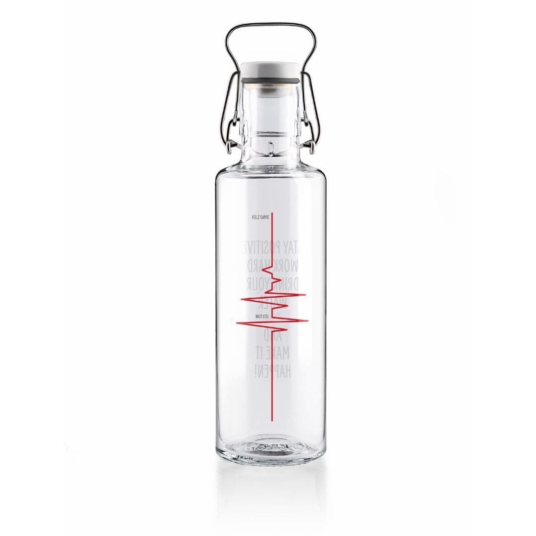 soulbottles Trinkflasche 0,6 Liter make it happen Glasflasche