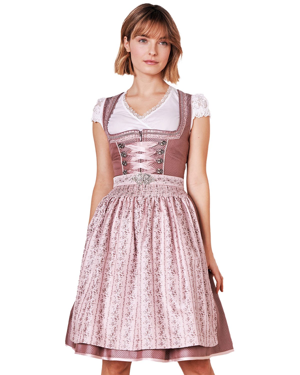 Krüger Madl Dirndl Dirndl 'Rosa' 417167, Rose 60cm günstig online kaufen