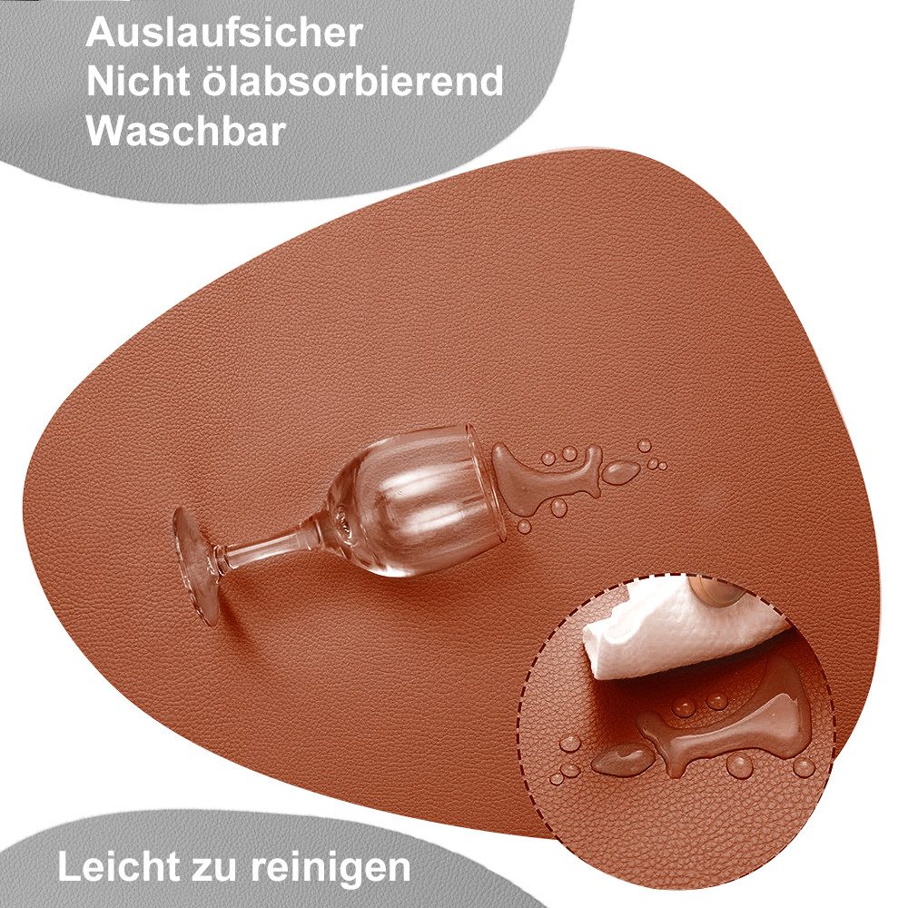 Coonoor Platzset Tischset, Kunstleder, abwischbar, (6-St), günstig online kaufen