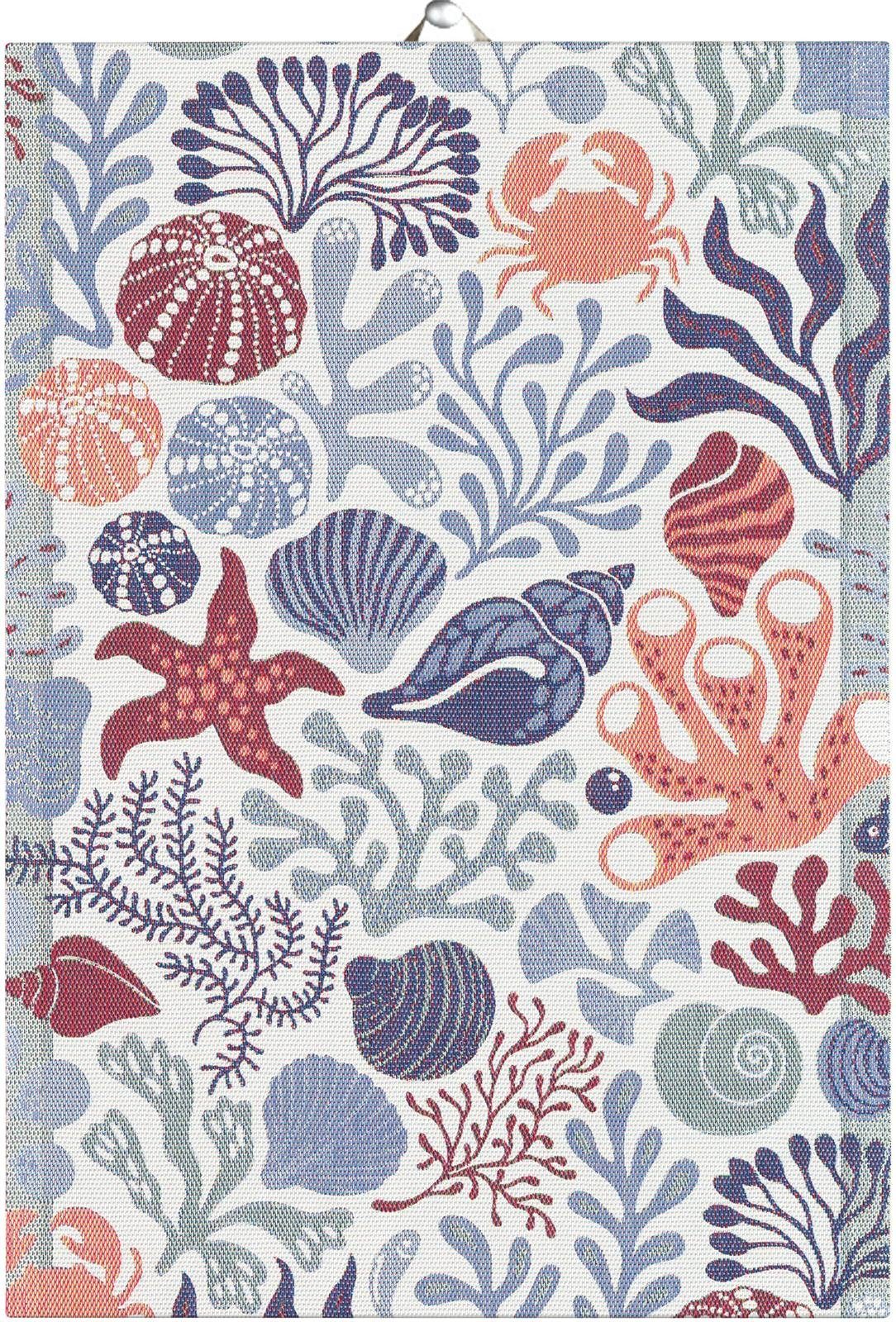 EKELUND MASTER WEAVERS 1692 Geschirrtuch Küchenhandtuch Arielle 35x50 cm, (1-tlg., 1 x Geschirrtuch), Pixel gewebt (6-farbig)