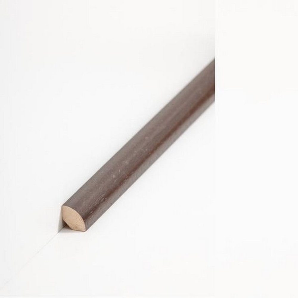 PROVISTON Sockelleiste Massivholz, 14 x 14 x 2000 mm, Dunkelbraun, Massivholz Fußleiste, L: 200 cm