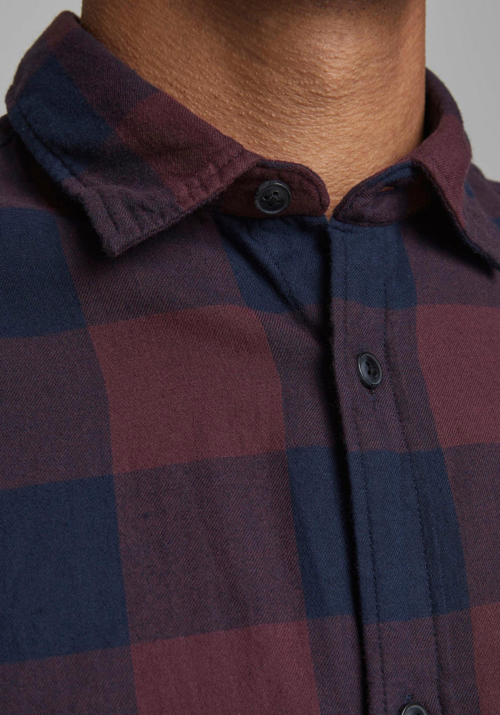 Jack & Jones Karohemd JJ JJEGINGHAM TWILL SHIRT L/