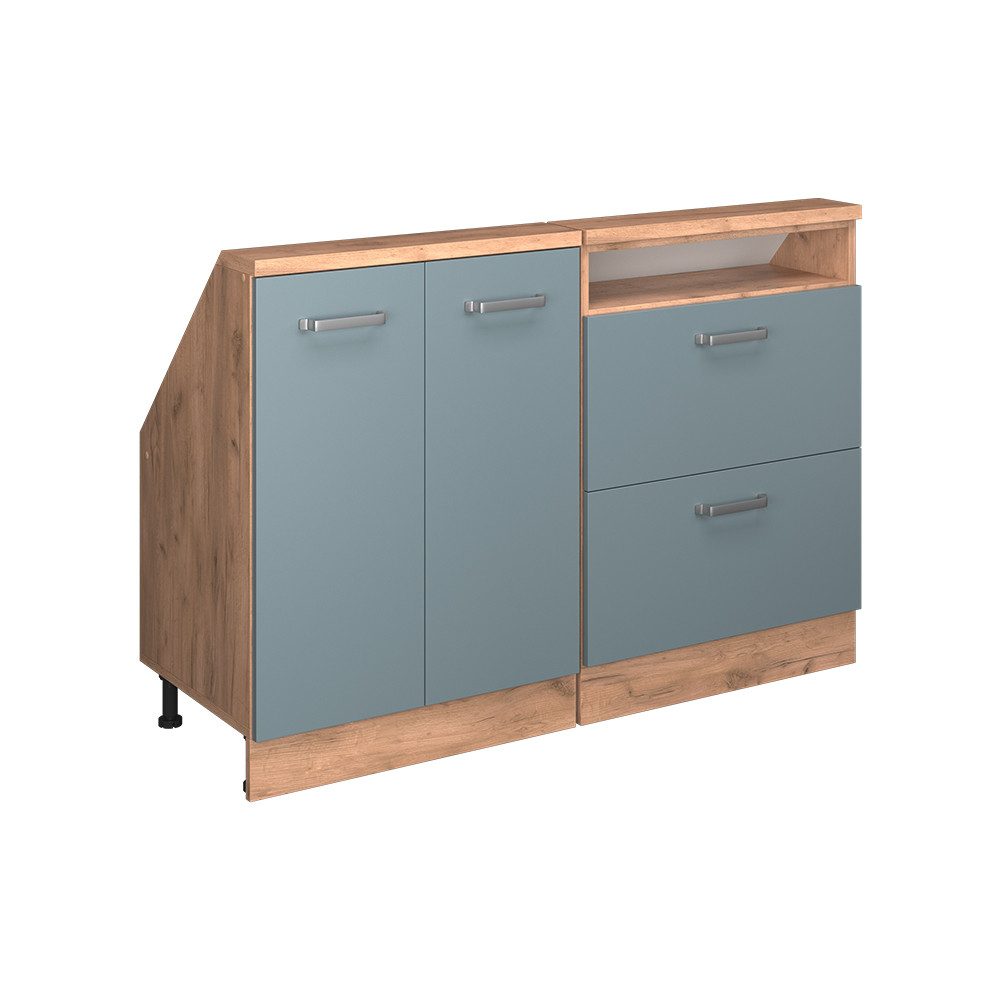 Vicco Unterschrank R-Line, Blau-Grau/Goldkraft Eiche, 120 günstig online kaufen