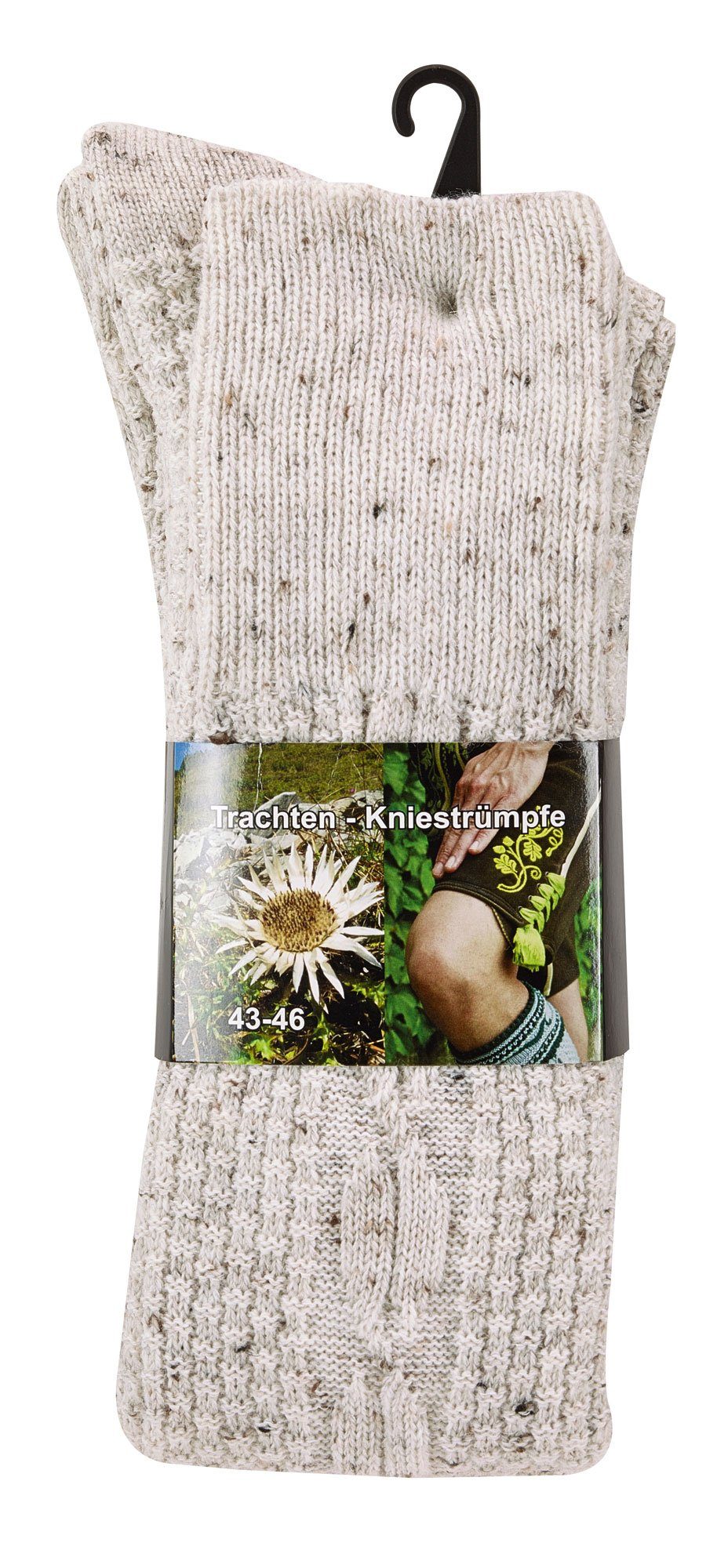 TippTexx 24 Trachtensocken 2 Paar Trachten-Kniestrümpfe Tweed mit Wolle & A günstig online kaufen