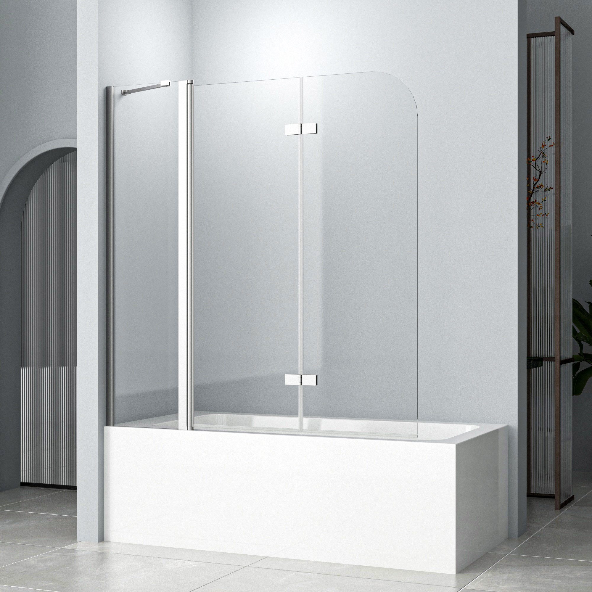 Hopibath Badewannenfaltwand 3 teilig Duschwand Badewanne günstig online kaufen