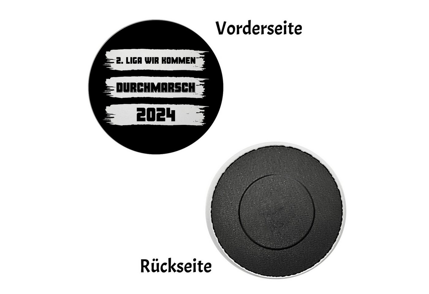 Thumbnail - speecheese Magnet Ulm Aufstieg Magnet rund mit Spruch 2. Liga wir kommen Durchmarsch