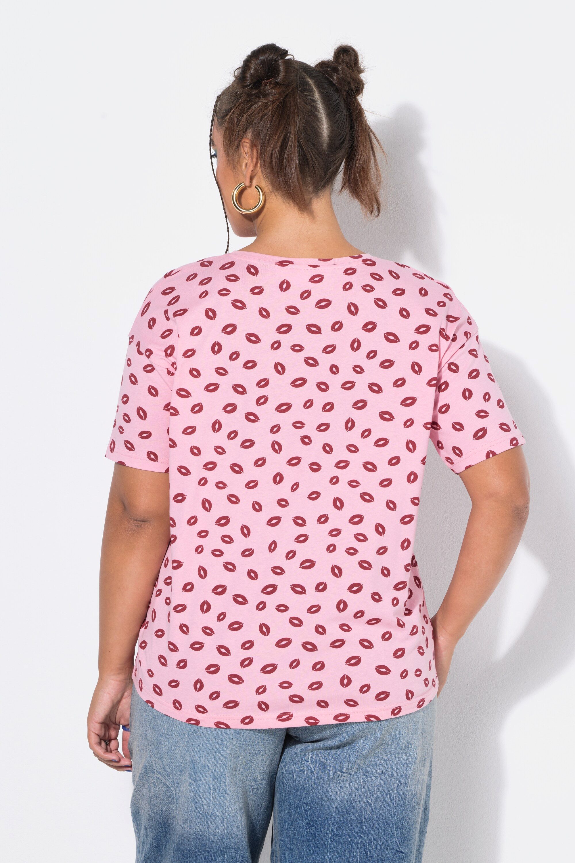 Studio Untold T-Shirt T-Shirt Oversize Shape Kiss-Muster – Bild 3 von 4