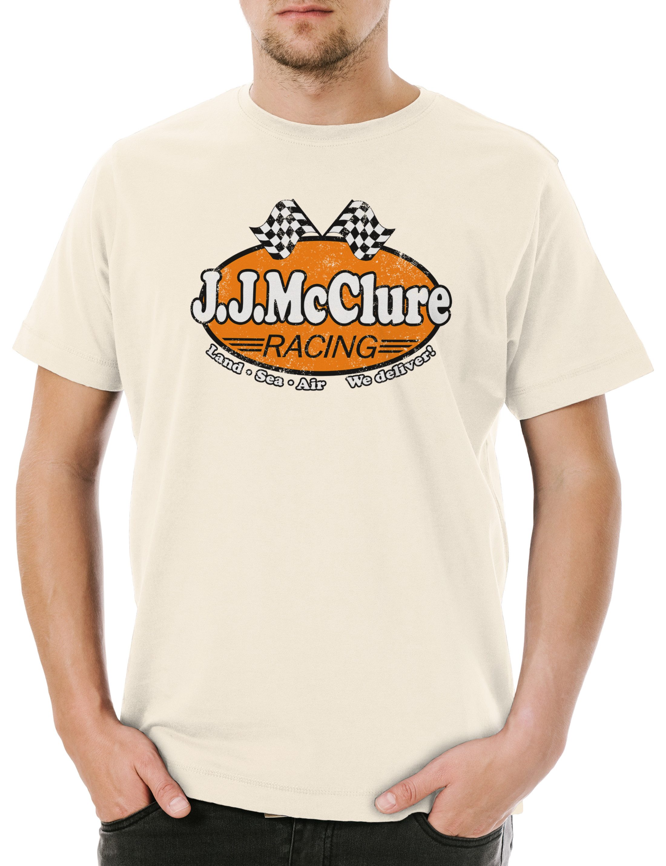 Print-Shirt J. J. Mcclure Racing Herren T-Shirt The Auf Dem Cannonball Highway