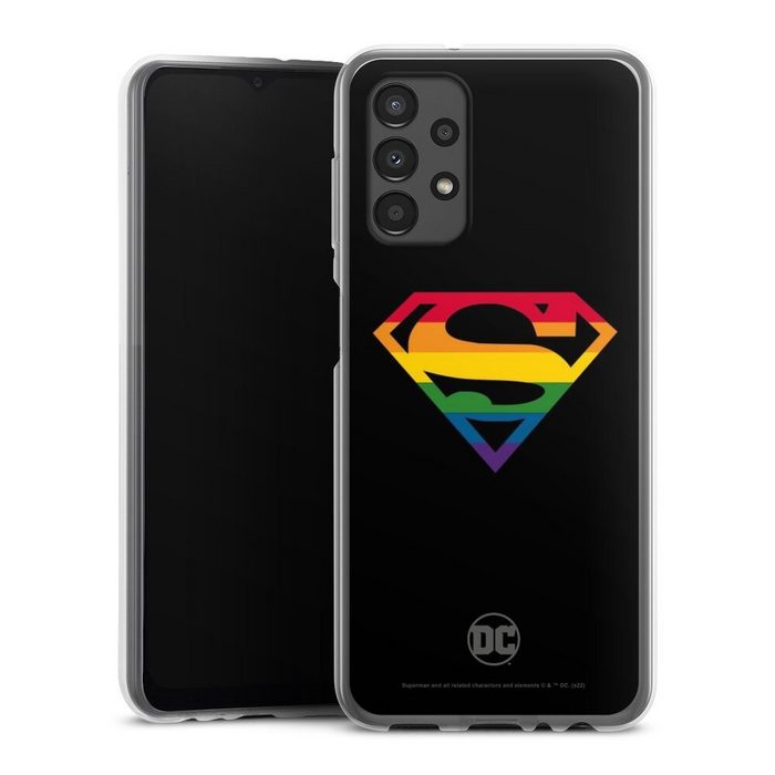 DeinDesign Handyhülle Superman Regenbogen Offizielles Lizenzprodukt Samsung Galaxy A13 4G Silikon Hülle Bumper Case Handy Schutzhülle