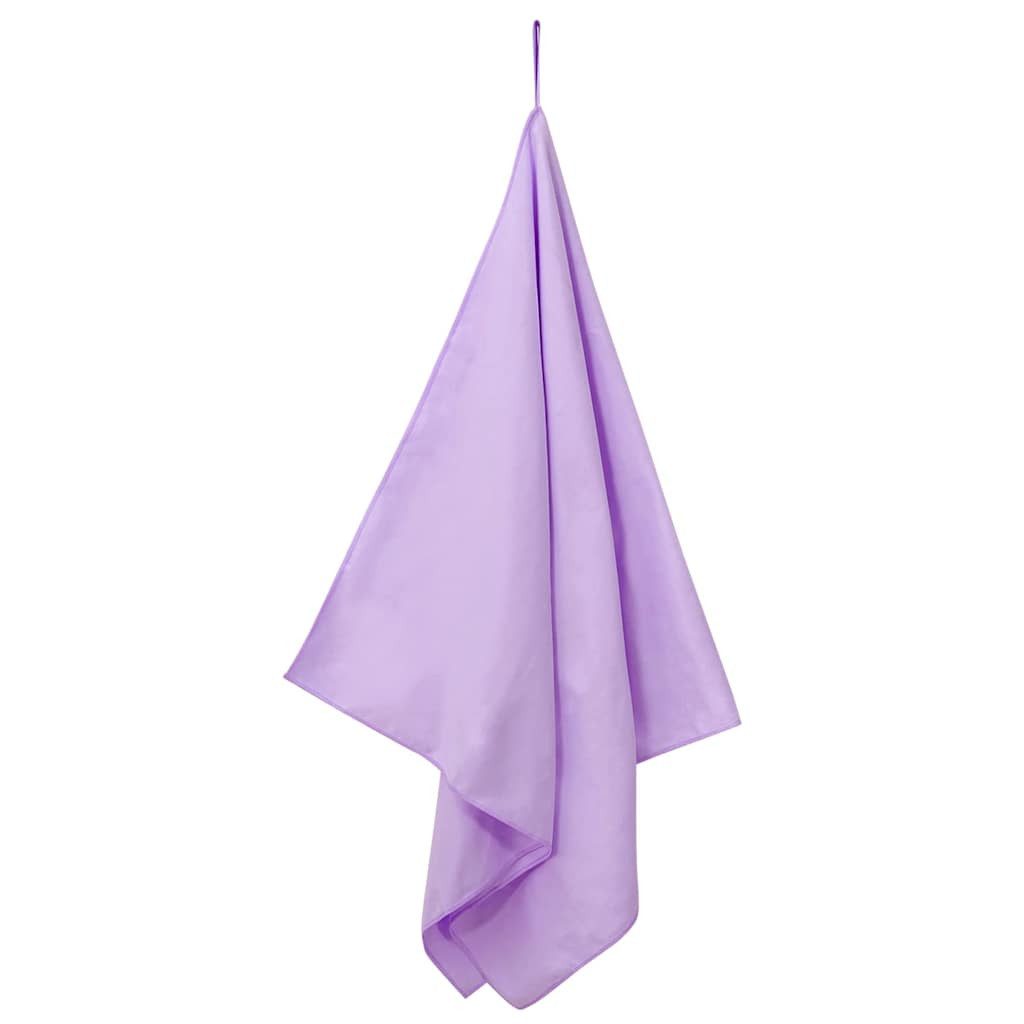 vidaXL Handtuch Sporthandtücher 2 stk. Lila 140 x 70 cm, Polyester und Polyamid (2-St)