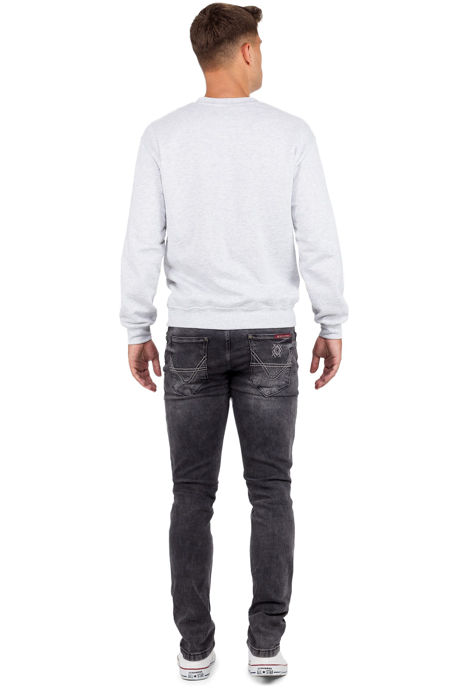 Cipo & Baxx Slim-fit-Jeans Casual Hose BA-CD533 Kontrastnaht und verzierte günstig online kaufen