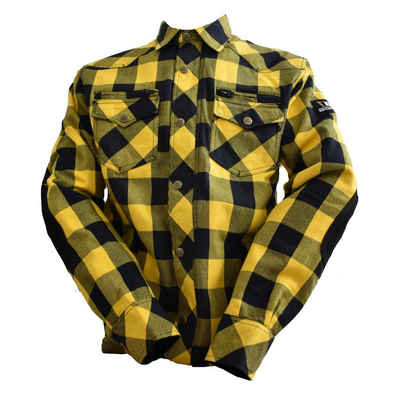 Bores Motorradjacke »Bores Lumberjack Jacken-Hemd schwarz / gelb Herren«