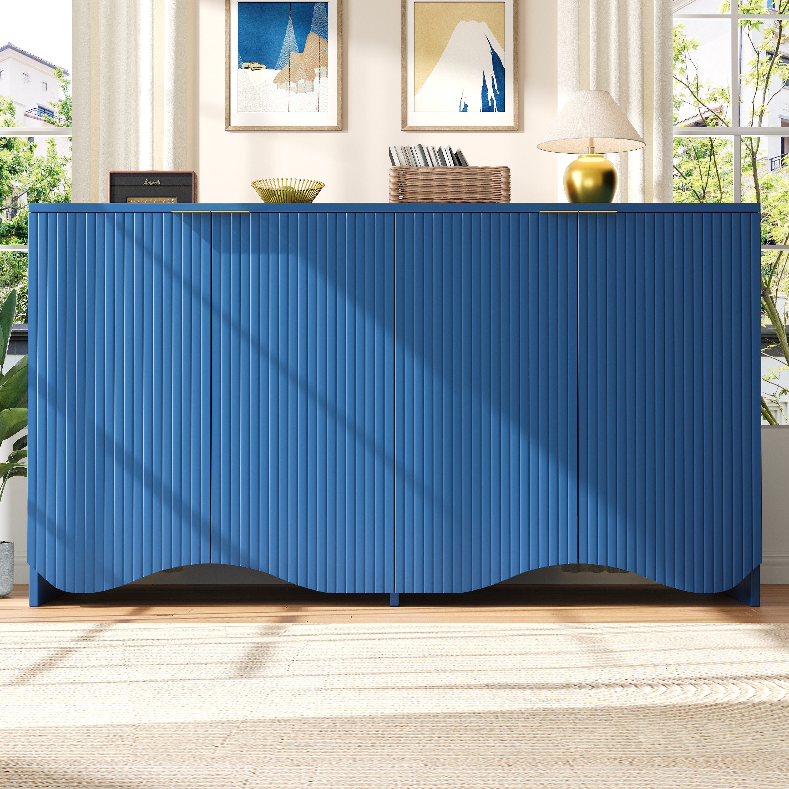 HAUSS SPOLE Sideboard 140×40×85cm mit 4 günstig online kaufen