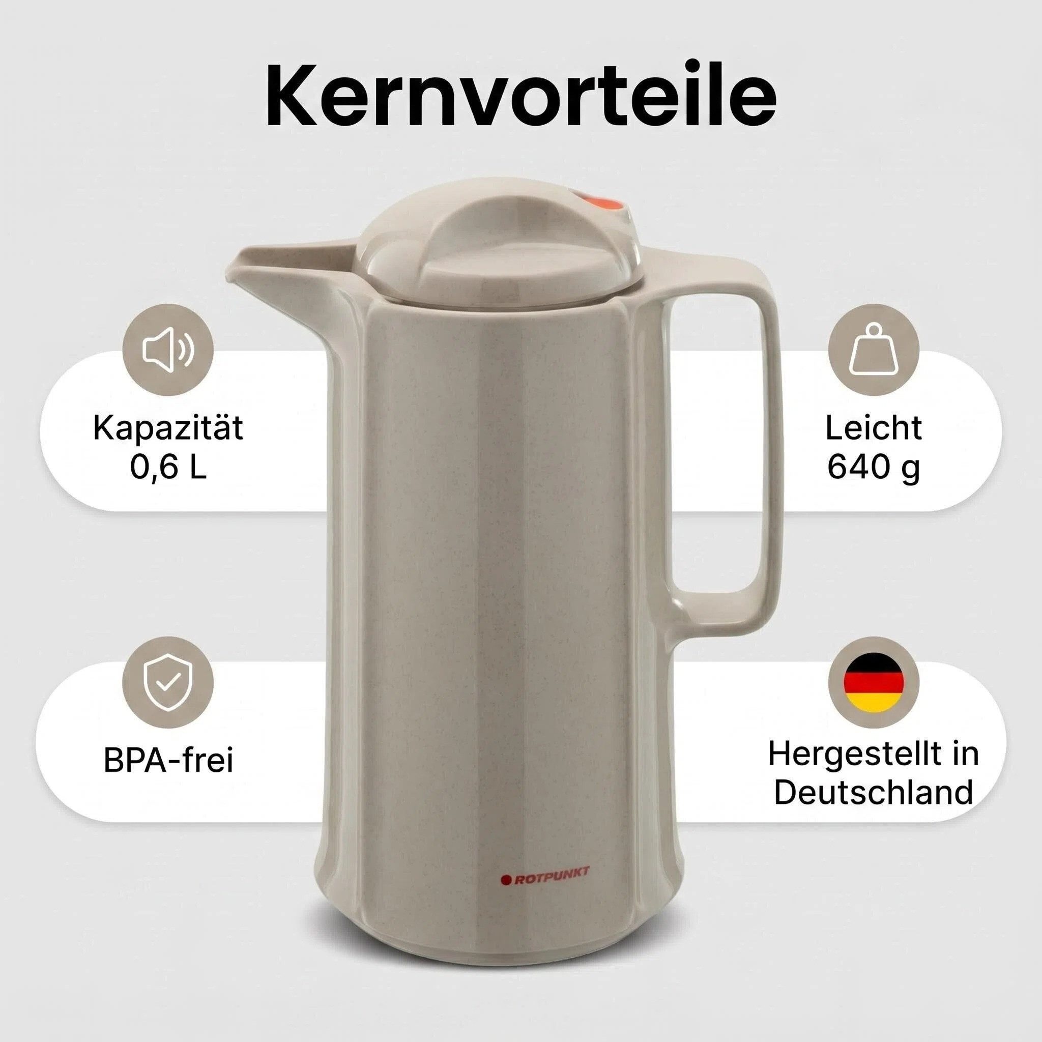 ROTPUNKT Isolierkanne MARLIS 460, 0.6 l