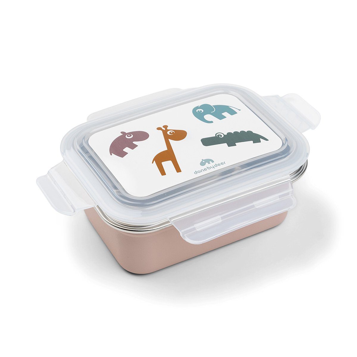 Done by Deer Lunchbox Brotdose Deer friends Edelstahl 750 ml 18 x 14 x 7,5 cm