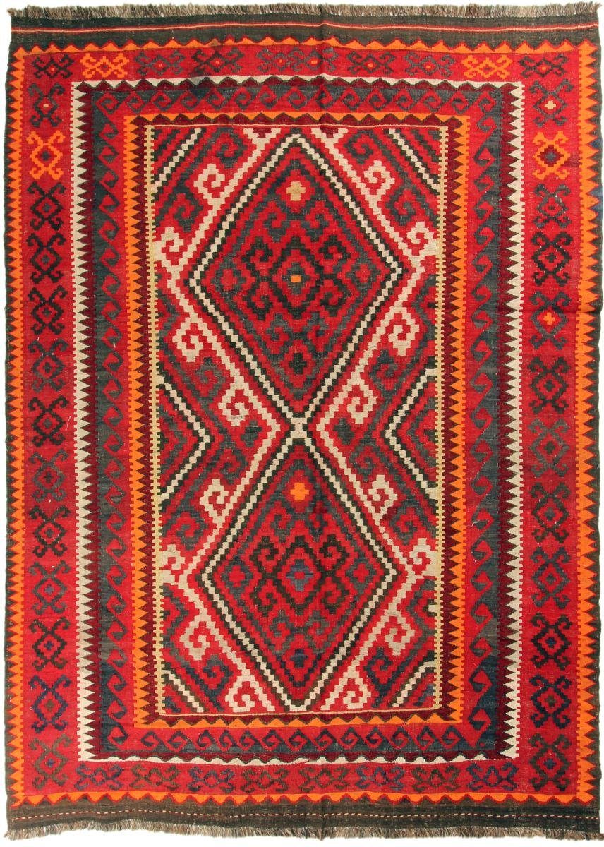 Orientteppich Kelim Afghan Antik 205x271 Handgewebter Orientteppich, Nain Trading, rechteckig, Höhe: 3 mm