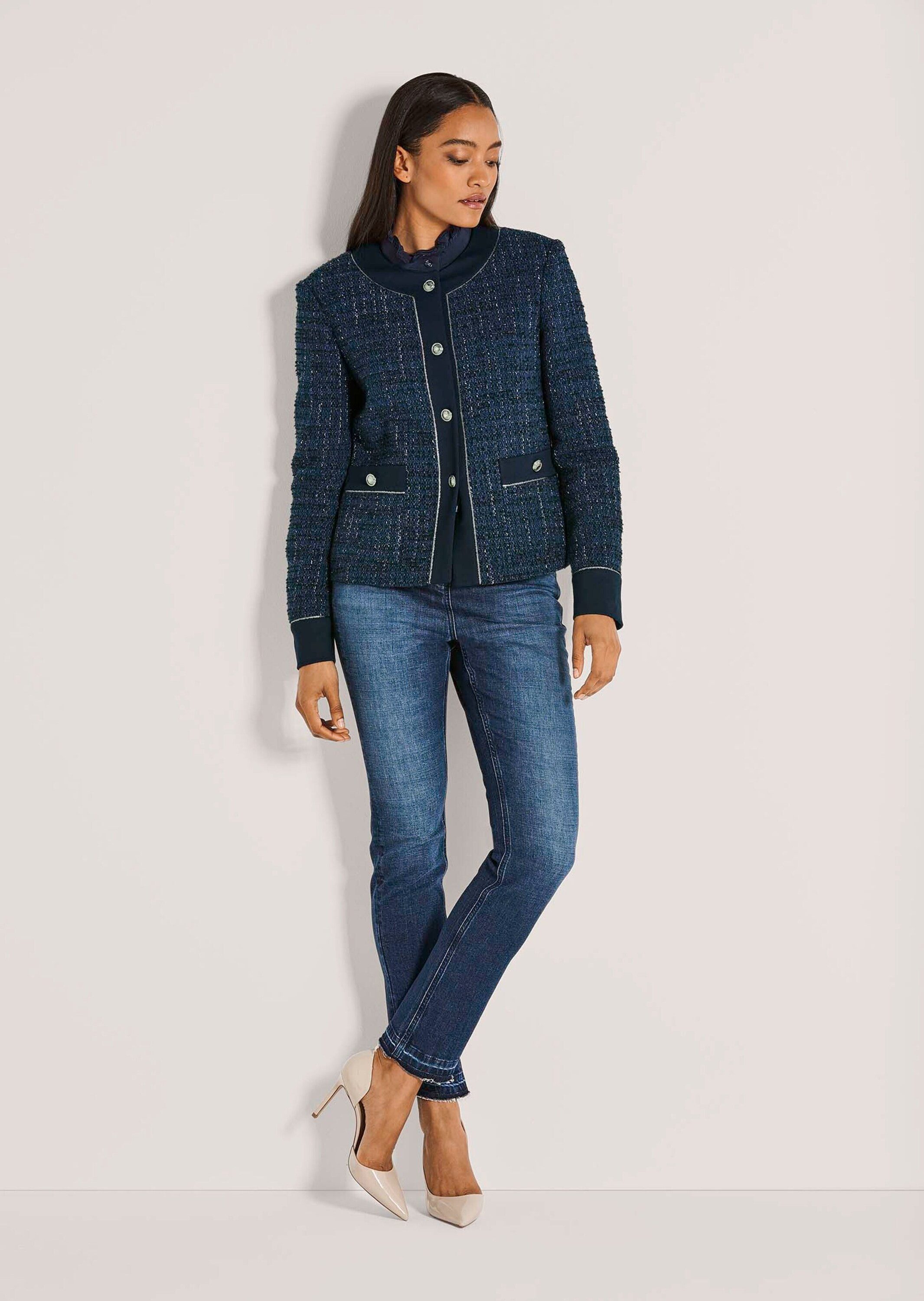 MADELEINE Kurzblazer Eleganter Damenblazer mit kurzem Schnitt Kastige Form günstig online kaufen